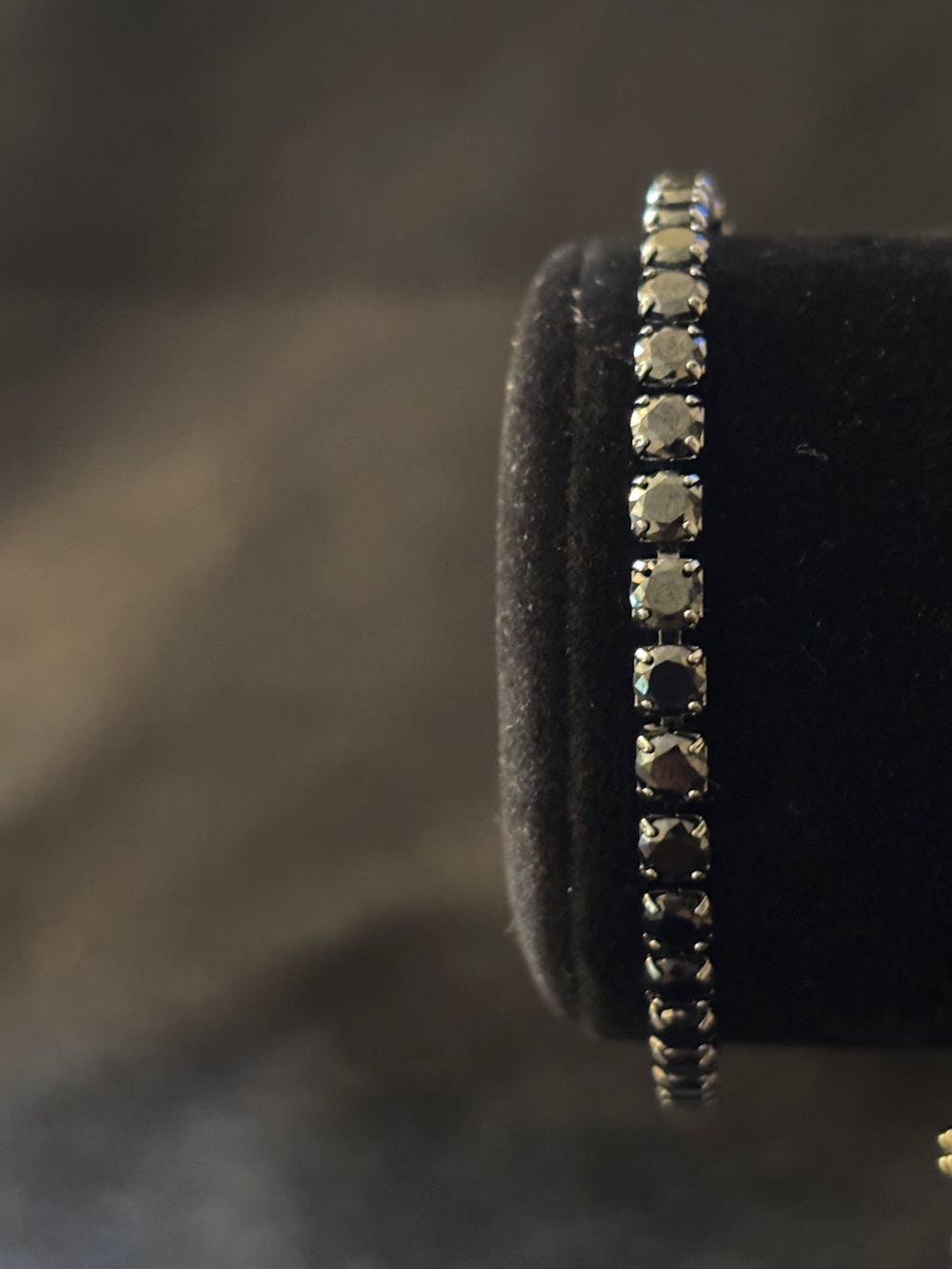 4mm Black Tone Tennis CZ Bracelet 7 1/2in. - Picture 4 of 15